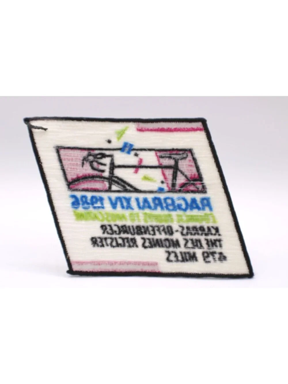 Ragbrai Xiv 1986 Cycling Event Embroider Patch 479 Miles DM Iowa Collectible Vtg - Picture 2 of 6